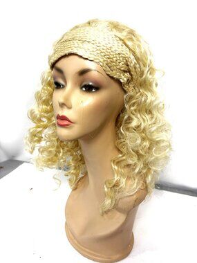 Blonde Spiral Curls Mermaid Pop Star 80’s Pony Express Wig NOS NWT